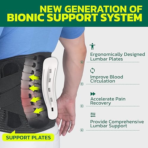 Miniatura 3 de Soporte lumbar para mujeres y hombres, corrector de postura para dolor de espalda baja, cinturones de hernia, faja de entrenamiento de cintura para