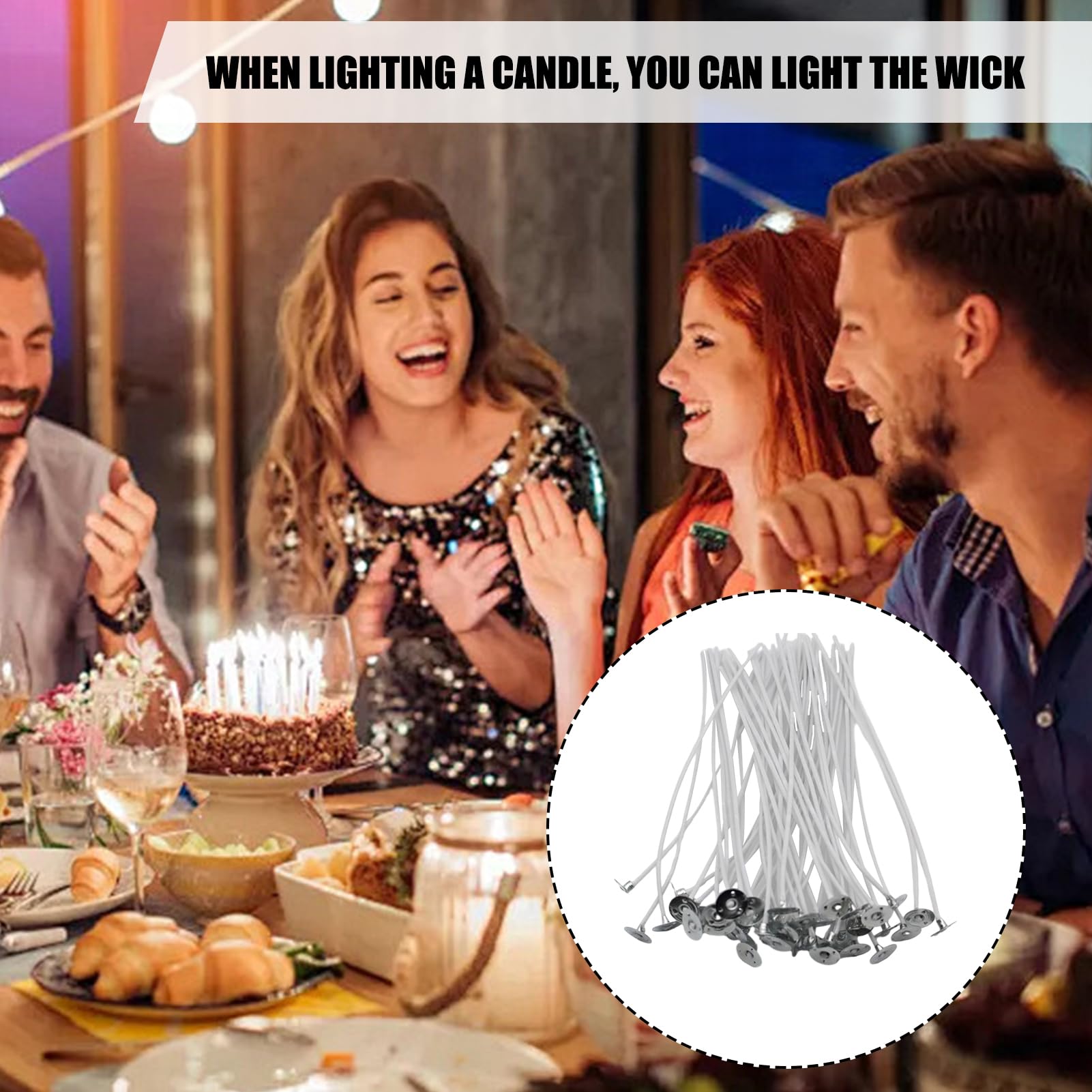 50 Pezzi Di Stoppini Per Candele In Cotone Pre-cerato, 11 Cm, A Basso Fumo Per La Creazione Di Candele Anime In Cotone Fatte A Mano Fai Da Te Con Linguette Di Sostegno G 601099618788287