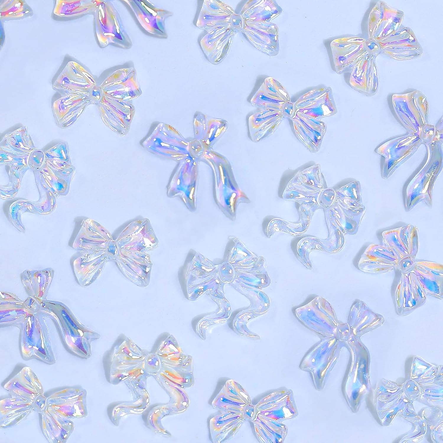 Bow Nail Charms - Multiple Colors, Bow-Knot, Butterfly, Flower, Pearls, Flat Back Rhinestones, with Kit, for Nail Art