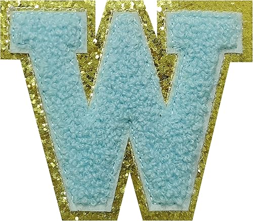 Miniatura 156 de 4 parches de letras de felpilla blanca, parches termo-adhesivas de 2.2", parches de letras de felpilla para ropa (M)