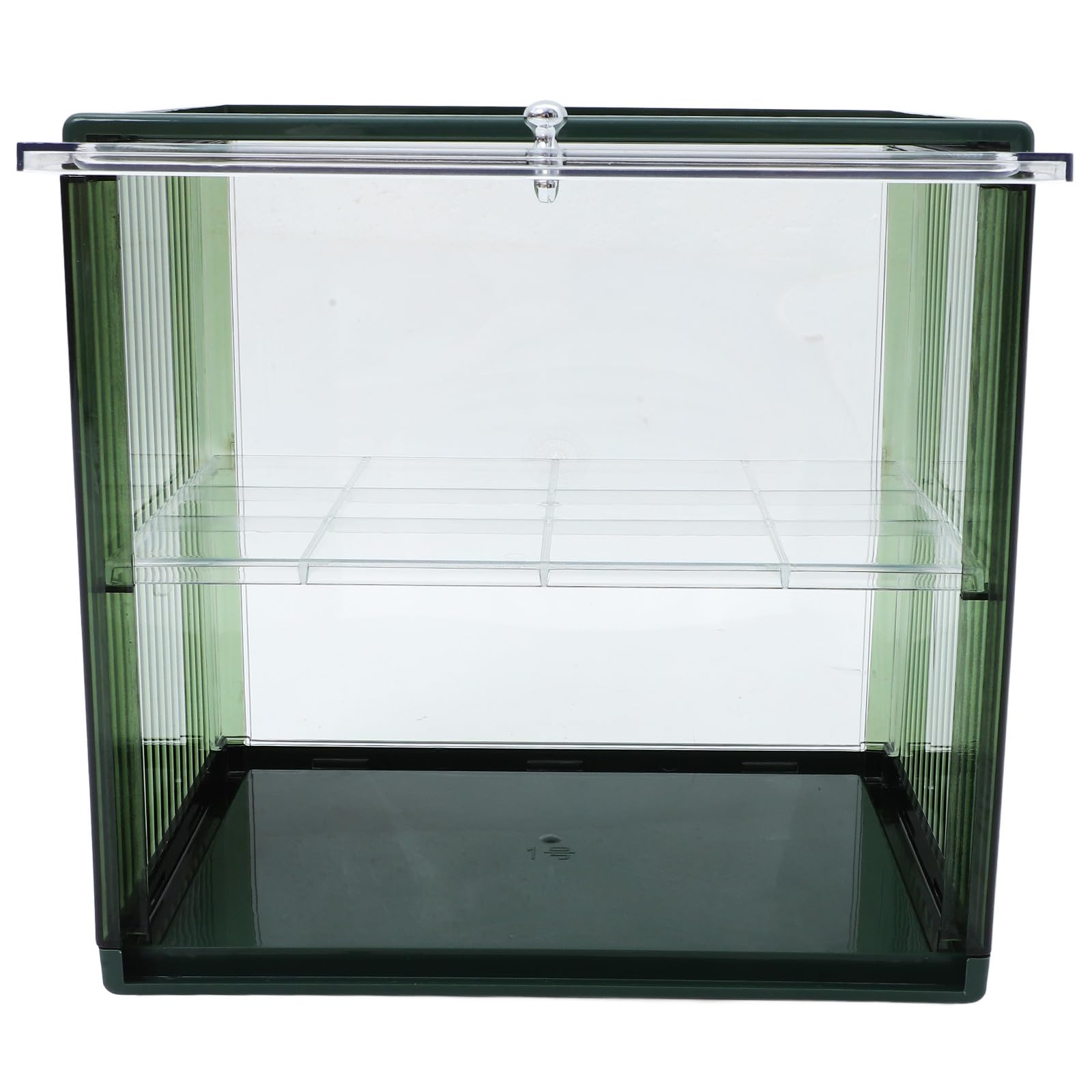 Scatola per Pane da Cucina in Plastico Verde Struttura a Doppio Strato, Grande Capacità e Risparmio di Spazio, per Esposizione e Conservazione del Pane