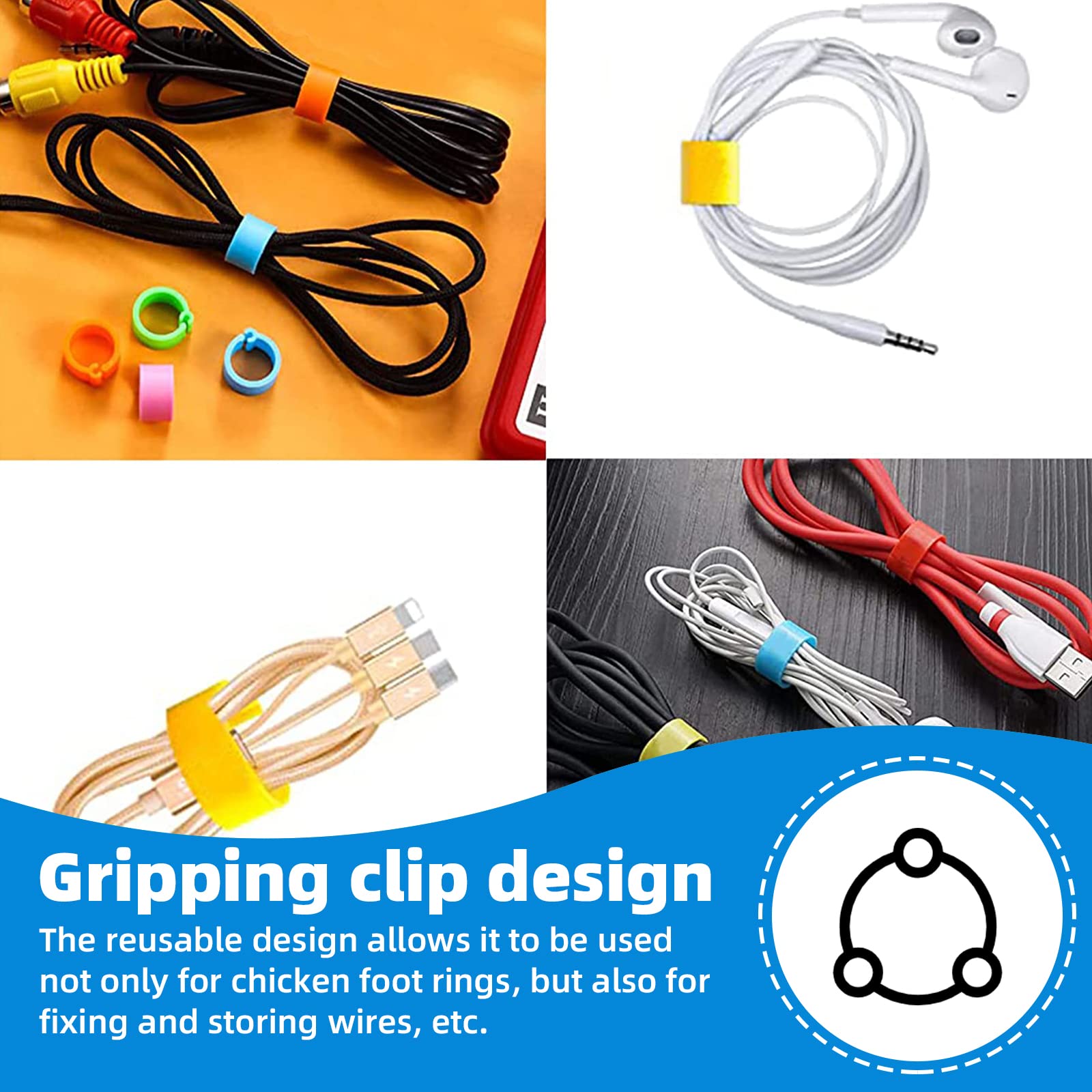 48 Piezas Anillos para Patas de Pollo Multicolor Identificación Clips Numerados para Aves de Corral (20mm)