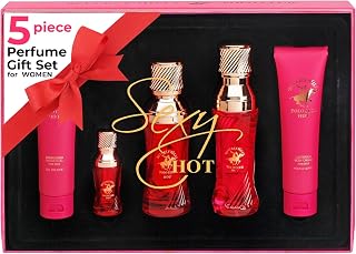 Beverly Hills Polo Club BHPC Perfume Gift Set for Women | 5 Piece Eau de Toilette Body Mist Cream Shower Gel Fragrances (Hot)