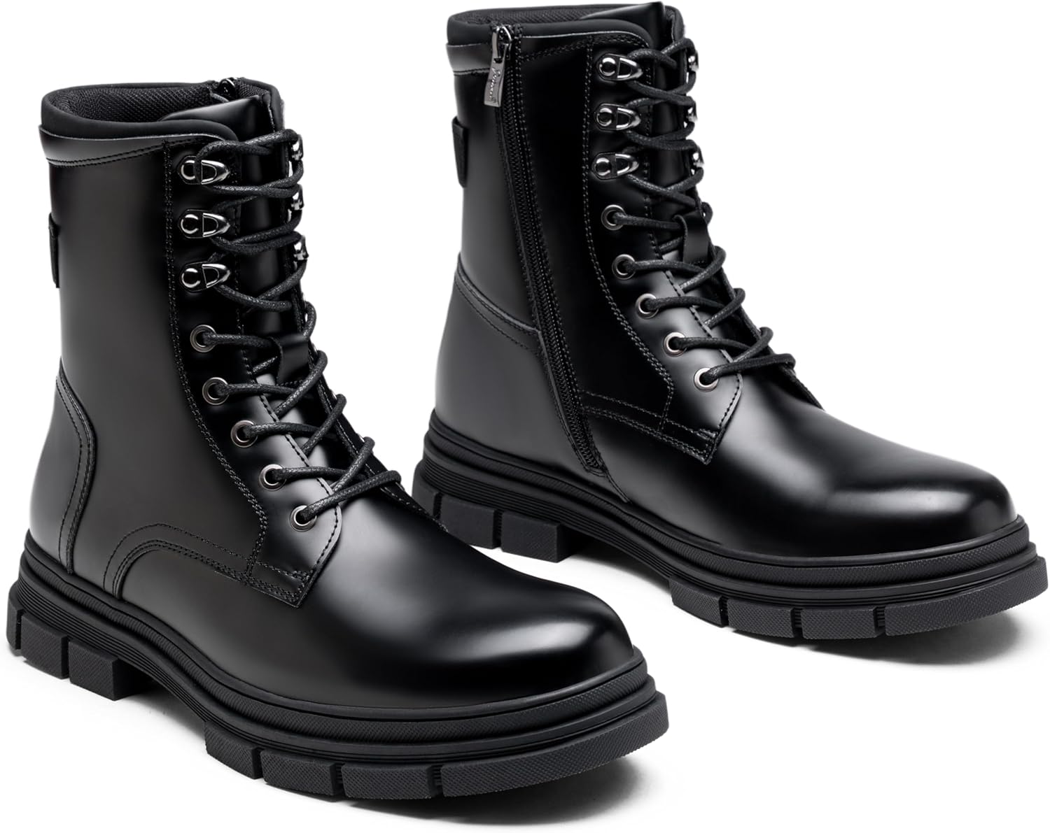 Jousen Mens Combat Boots Lace up Boots for Men Waterproof Motorcycle Boots Men - Image 5