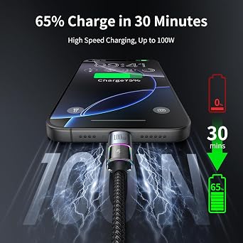 Mcdodo CA-8200 Type-c To Type-c 100W 7 Color LED Light Charging Data Cable