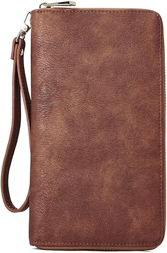 CLUCI Women Wallet Large PU Leather Wristlet Purse for Women RFID Blocking Zip Around Card Holder Ladies Travel Clutch | RFID
