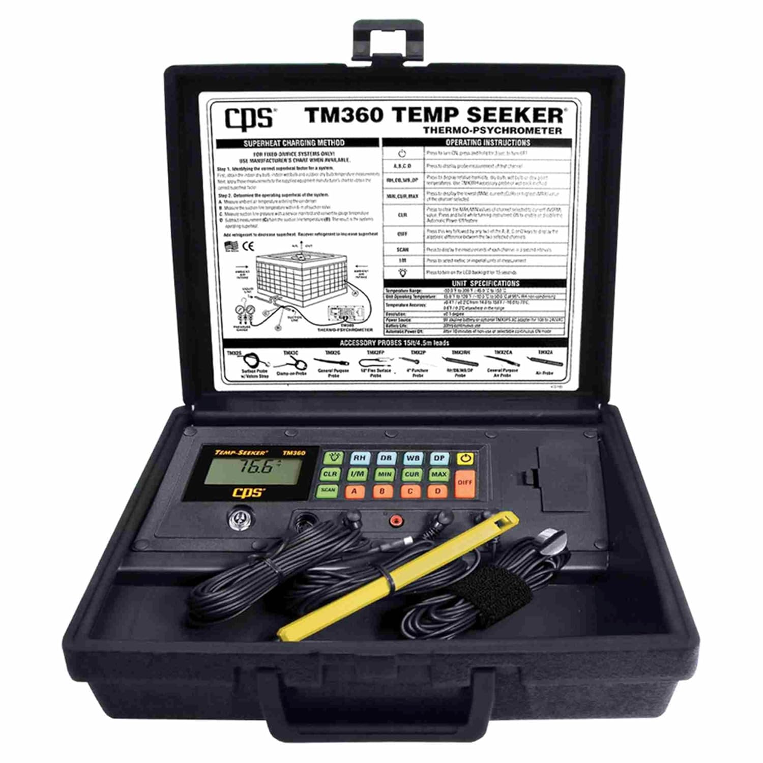 CPS Products Temp-Seeker Multi-Port Thermo-Psychrometer