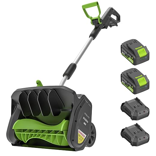 Electric Snow Shovel 2x20V Cordless 17in 1200W Brushless