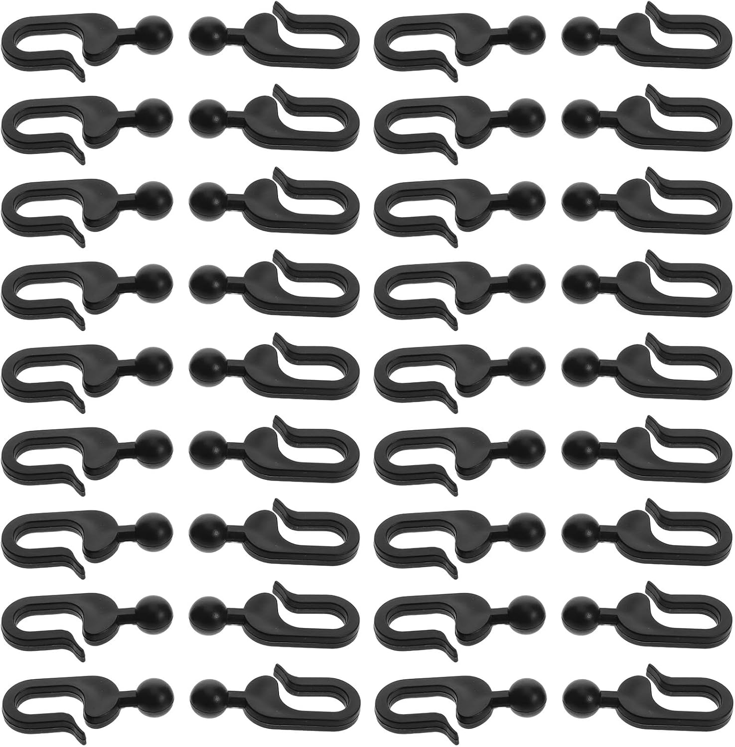 Curtain Hooks Rustproof Waterproof Plastic Hooks (240pcs) - Curtain/Mosquito Net Tent Accessories