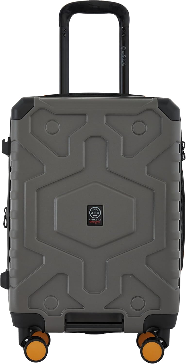 Wrangler ATG Outland Expandable Hardside Luggage, Gull Gray, 22" Carry-On