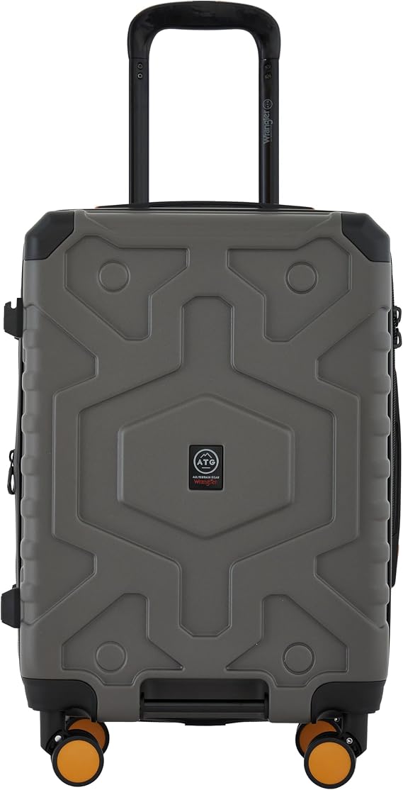 Wrangler ATG Outland Expandable Hardside Luggage, Gull Gray, 3 Piece Set