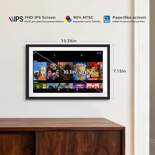 Miniatura 6 de Cambio de calendario digital de Google de 10.1 pulgadas, batería de litio integrada tabla de tareas y planificador, marco de fotos con pantalla