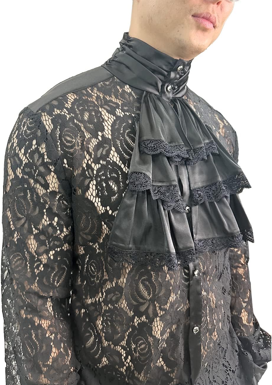 Mens Pirate Vampire Shirt Renaissance Victorian Medieval Gothic Shirt - Image 2