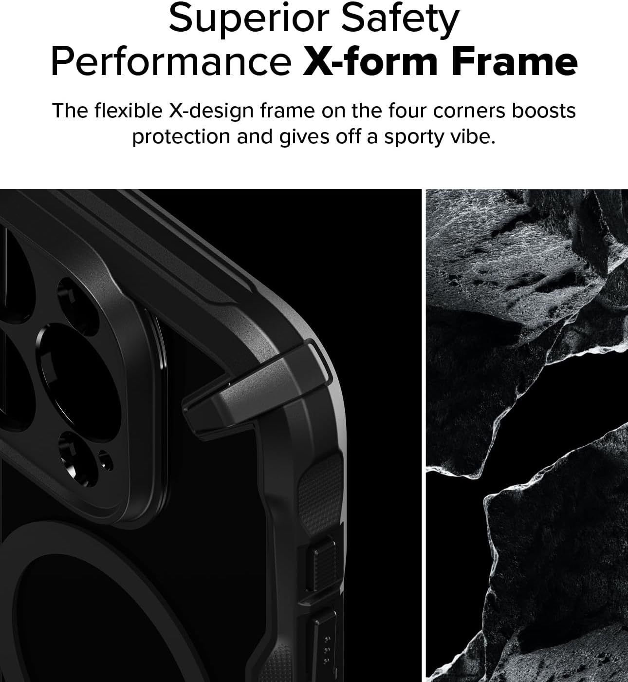 Ringke Fusion-X for iPhone 16 Pro Max Case [Compatible with MagSafe] Augmented Bumper Heavy Duty Shockproof Protective Cover - Magnetic Black