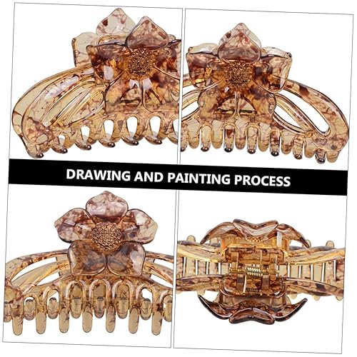 Miniatura 6 de Beavorty 1 pinza de agarre para el cabello, soporte para el cabello de baño, pinzas gruesas para el cabello, accesorios para el cabello para niñas,