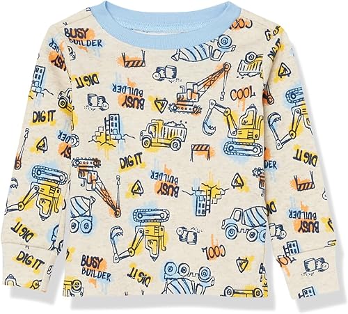 Miniatura 6 de The Children's Place Conjunto de pijama de 4 piezas con camiseta de manga larga y pantalones ajustados para bebés y niños pequeños, 100% algodón