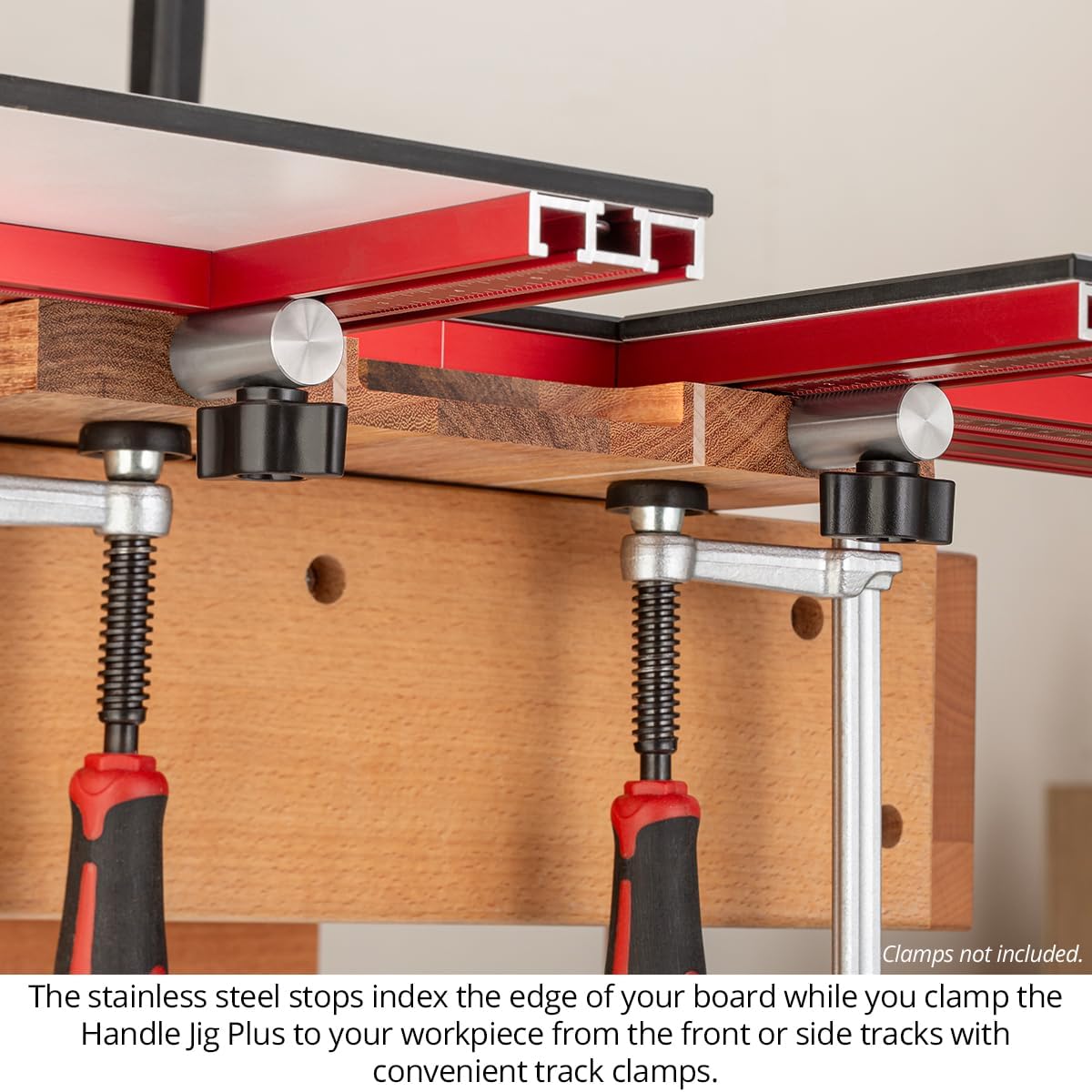 Woodpeckers Handle Jig Plus – Adjustable Router Jig for Recessed Handles and Waste Trays, Custom Router Template up to 7" x 5-1/2" – USA-Made HJP