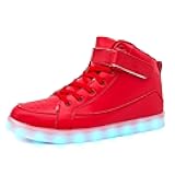 IGxx LED Light Up Shoes for Kids High Top Sneakers Lights Shoes for Boys Girls Unisex USB Charging Flashing Luminous