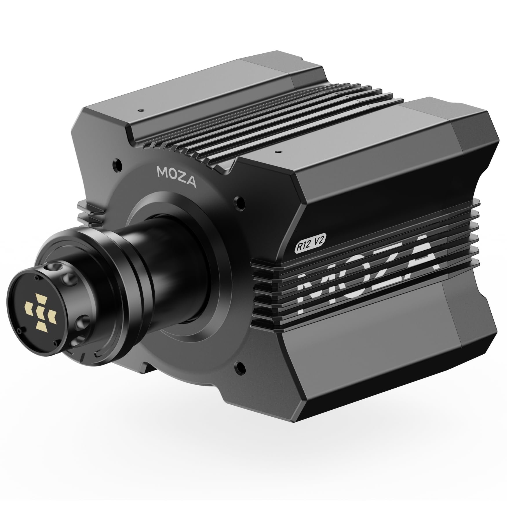MOZA R12 V2 Base Volante Direct Drive 12 Nm per Simulatore di Guida PC, Encoder Magnetico 21 bit, Rotore in Fibra di Carbonio, Alluminio Aerospaziale, Sim Racing Professionale