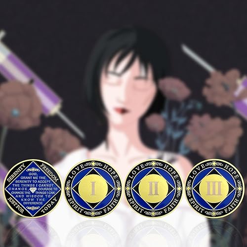 Miniatura 7 de Medallón NA de 3 años bañado en oro, monedas anónimas, regalo de recuperación de fichas de aniversario de cumpleaños