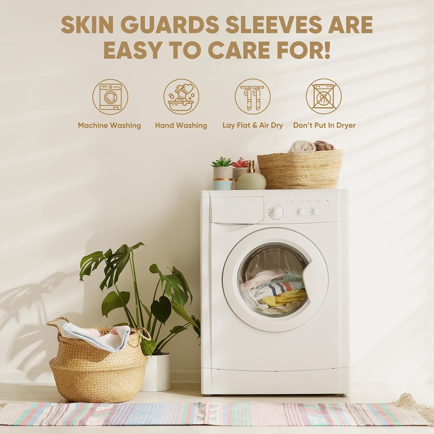 Skin Guards Garden Gloves - Sun Protection Sleeves with Fingerless Glove for Men & Women - Made in USA