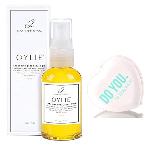 Sleekshop Mirror + Smart Spa OYLIE Spray On Total Repair Oil, jojoba, aceite de argán para cuerpo, brazos, piernas y piel (con espejo compacto de disponible en Yaxa Peru