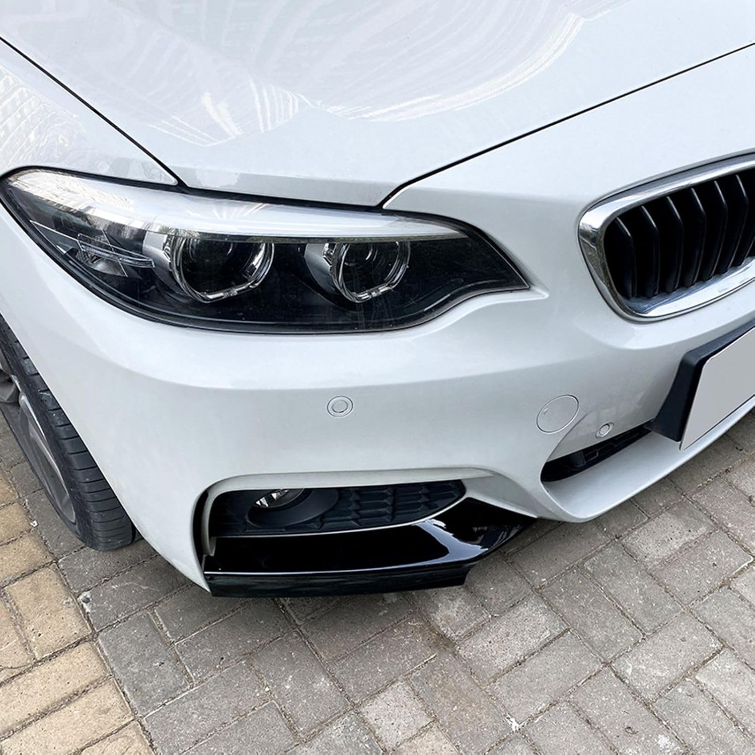 Gloss Black Front Bumper Lip Splitter Diffuser Compatible with BMW 2 Series F22 F23 M Sport 2014-2022