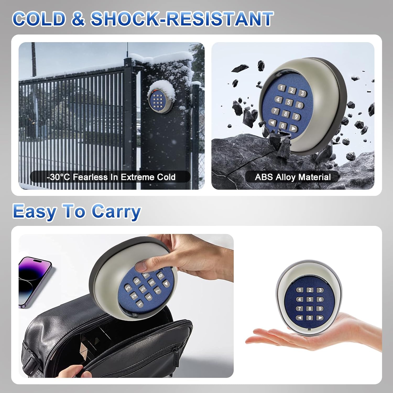 Wireless Security Keypad Automatic Code Entry Gate Keypad Remote Control Operator for 433.92MHZ Sliding Gate Motor Outdoor Keyless Entry Keypads Panel for Topens, Aleko, Lockmaster, Casar