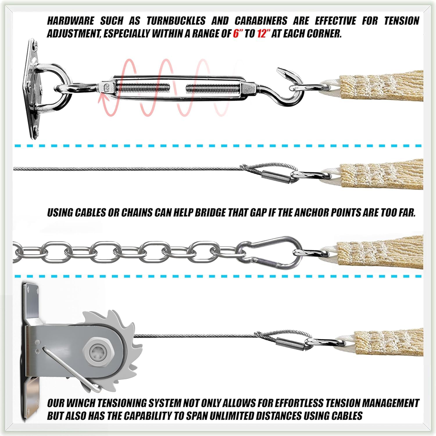 ColourTree 16' x 20' Beige Rectangle CTAPR1620 Sun Shade Sail Summer Canopy Mesh Fabric UV Block UPF50 - Commercial Heavy Duty - 190 GSM - 3 Years Warranty