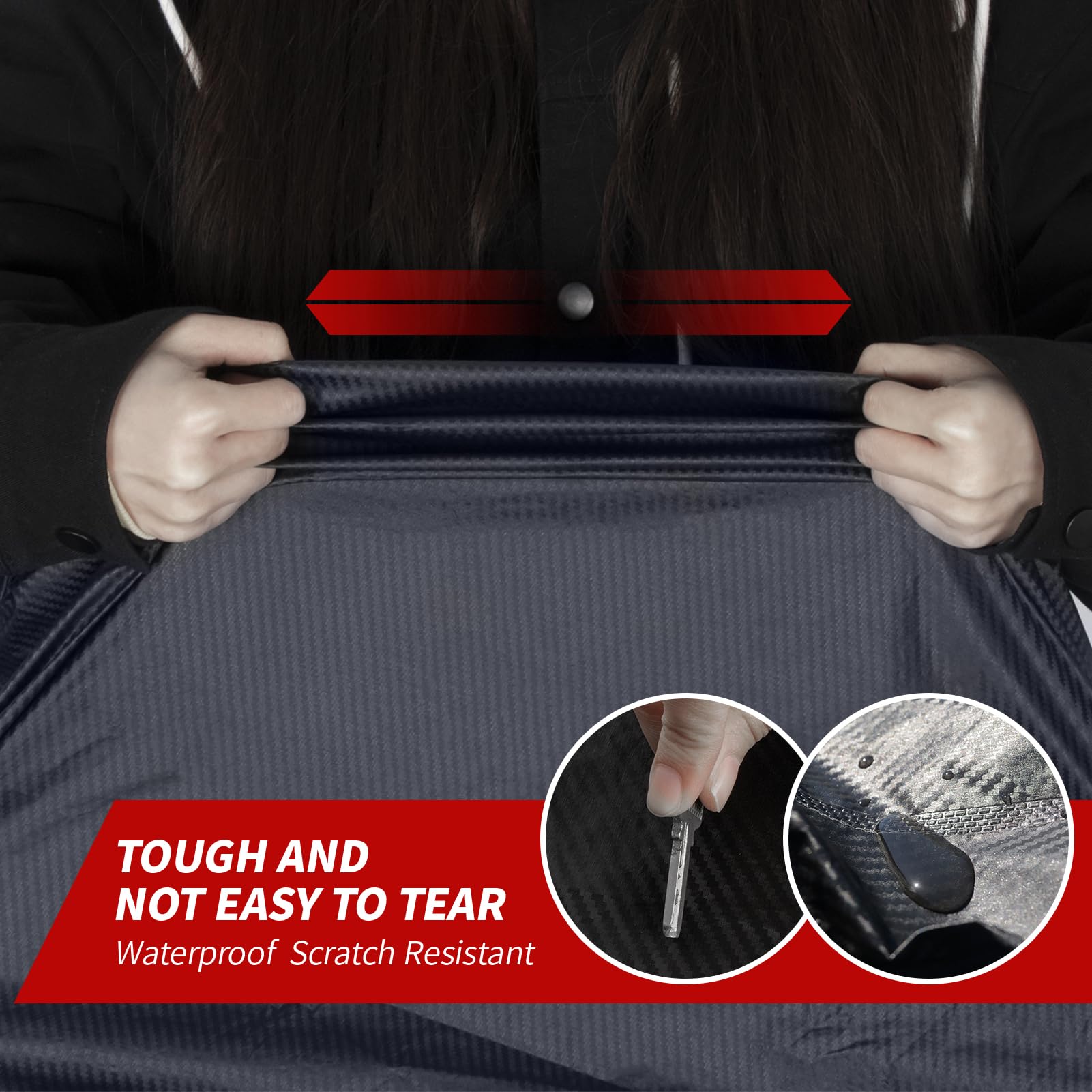 WMCHEYI Car Covers for Automobiles 6 Layers Car Cover Waterproof All Weather Outdoor Car Cover Sun UV Rain — view 4