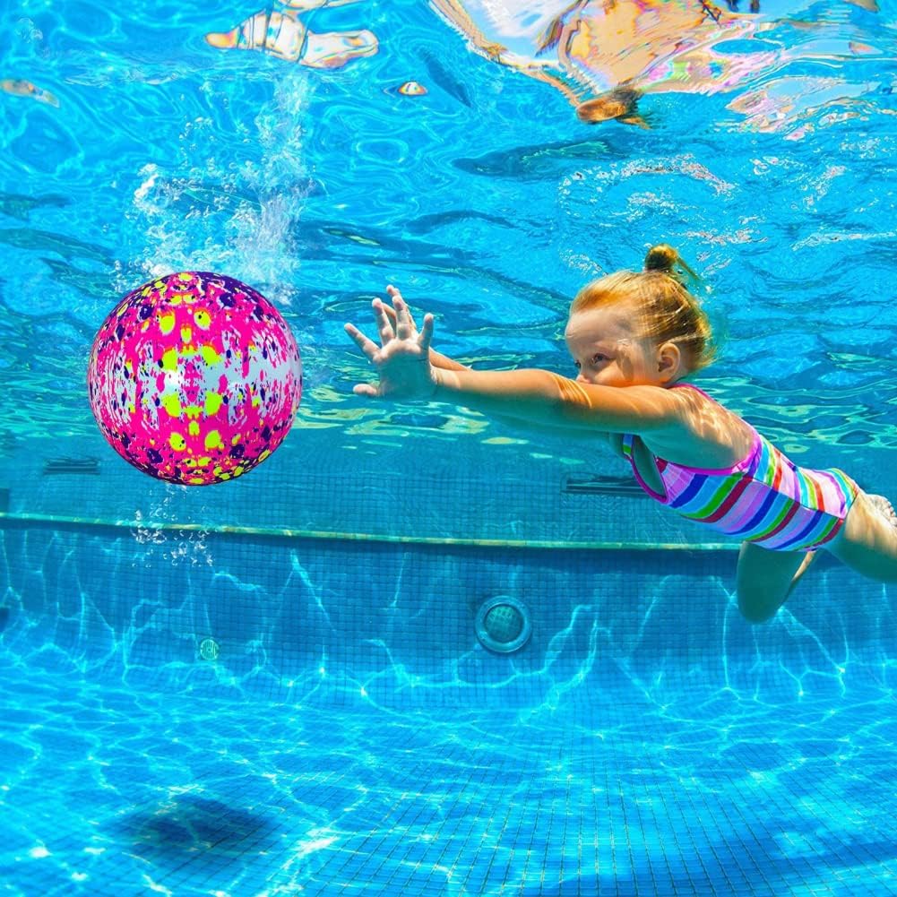 YOPU 9 Inch Pool Toy for Underwater Games, Inflatable Watermelon Ball
