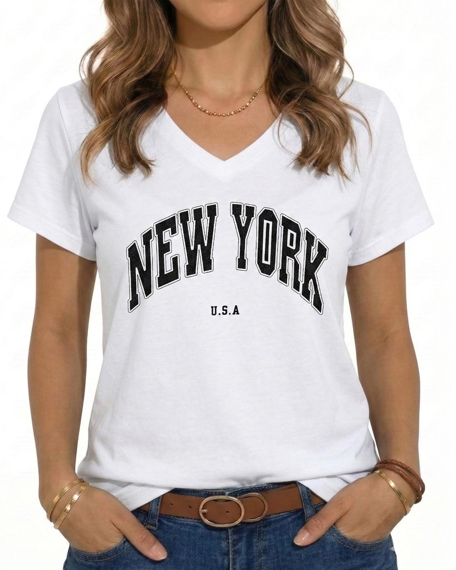 Womens T Shirt Graphic Tees Summer V Neck Short Sleeve Basic Tunic Top