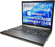 【整備済品】 ノートPC FUJITSU LIFEBOOK A5513 Windows11/MS Office 2021/15.6型/第12世代 Core i3/16GBメモリ/SSD 512GB/wifi-6対応/HDMI/bluetooth/テンキー有 マウス/YK-PC (16, GB, 512, GB)
