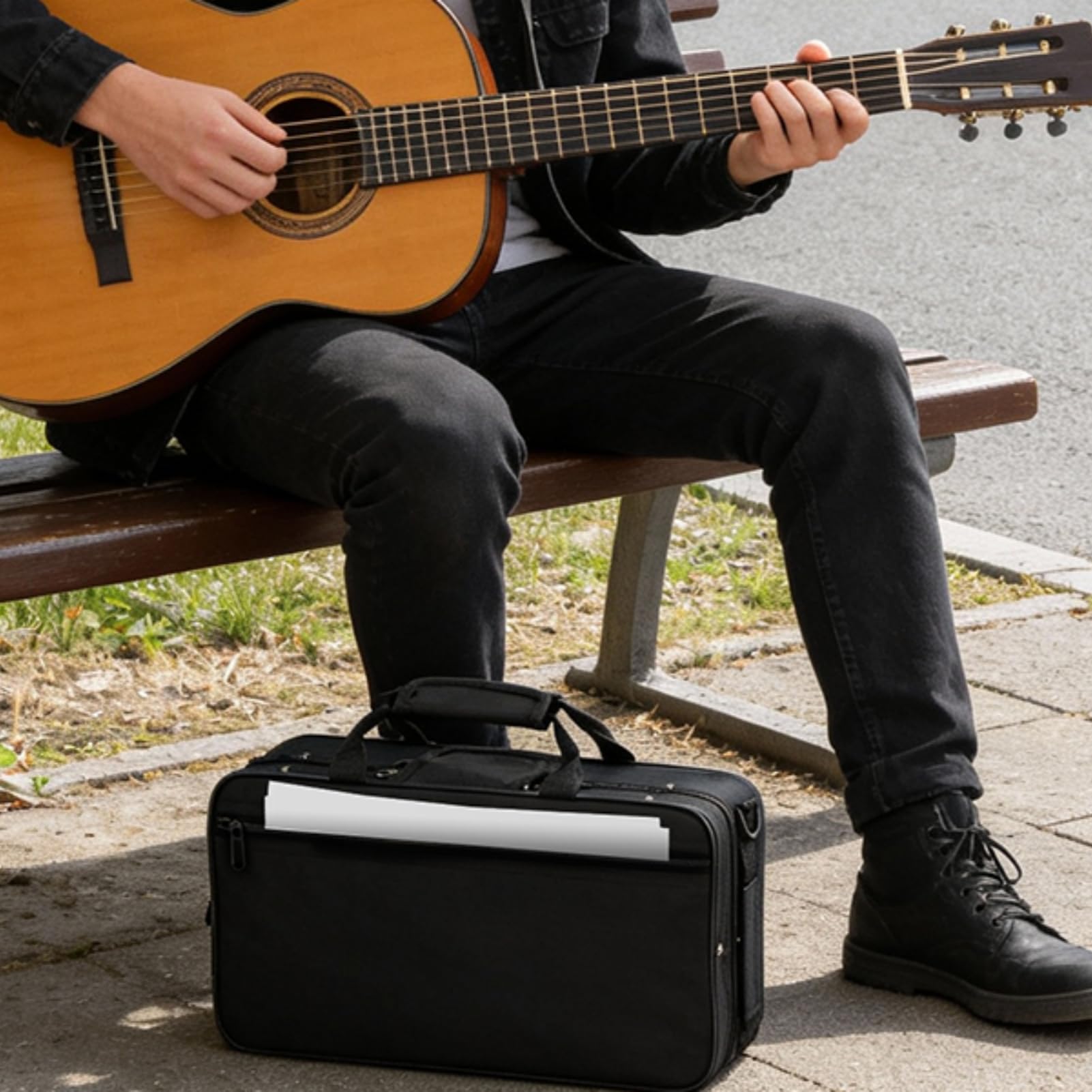 Estuche Para Clarinete Bolsa De Almacenamiento Para Clarinete De Tela Oxford Bolsa Para Clarinete Resistente Al Agua Estuche De Transporte Para Clarinete Con Correa Para Concierto De Clarinete
