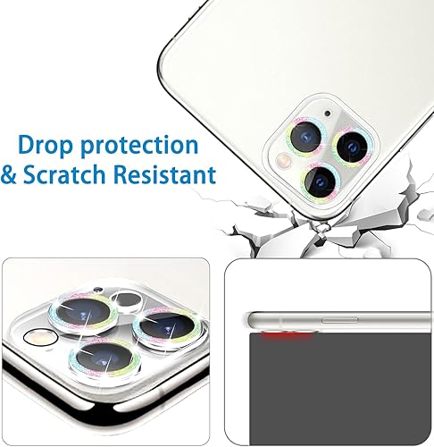 Miniatura 5 de Paquete de 3 protectores de lente de cámara de vidrio templado Dengduoduo para iPhone 11 Pro de 5.8 pulgadas y iPhone 11 Pro Max de 6.5 pulgadas,