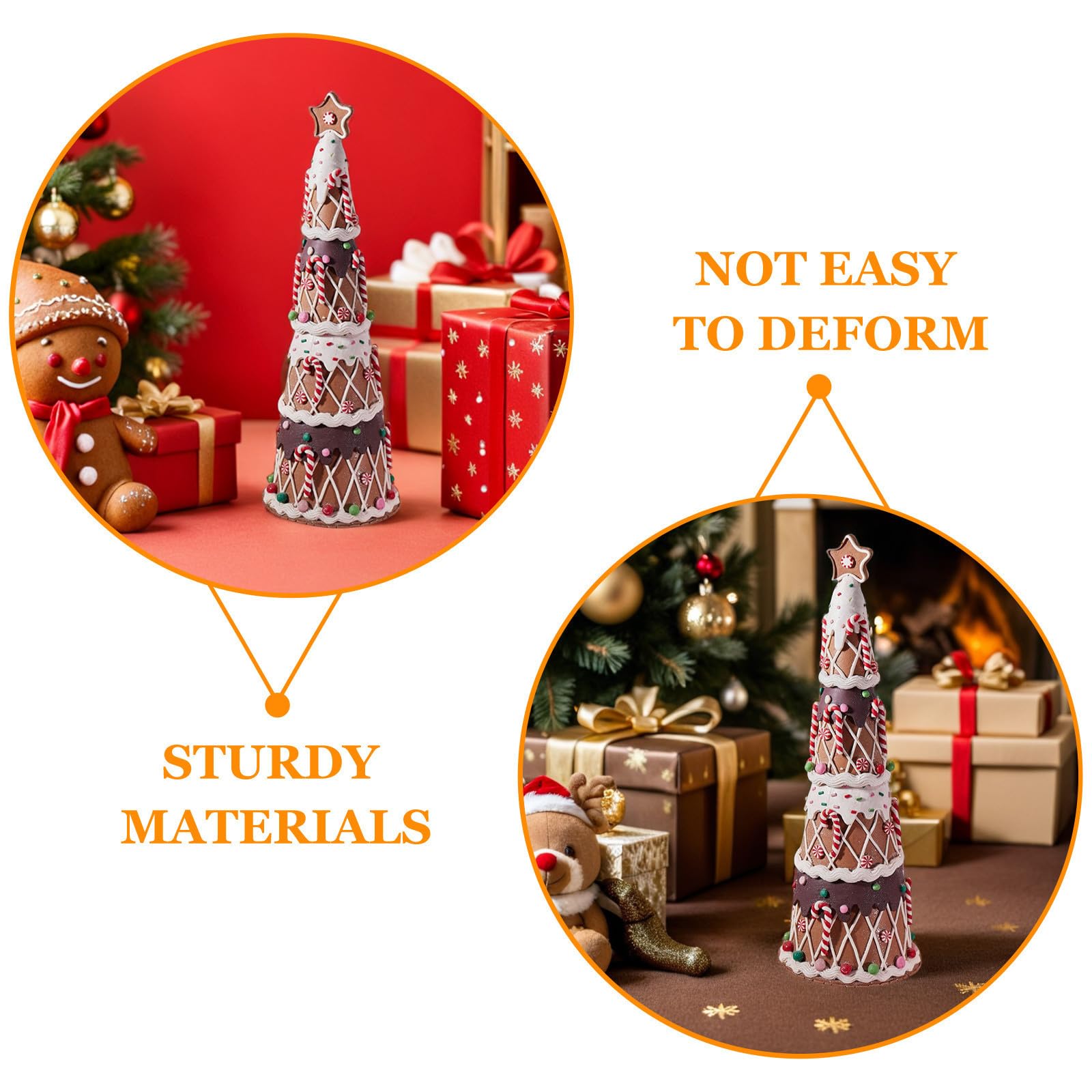 TOYANDONA Albero Decorativo di Natale da Tavolo Bastoncini e Caramelle