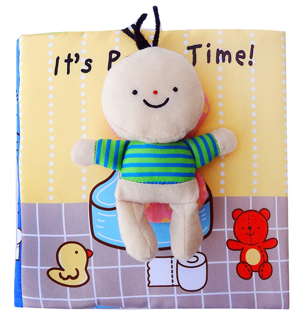 Xiaoyu Soft Books for Newborn Babies, Soft Activity Baby Book, Educational Toy for Boy & Girl, Touch and Feel Activity, Bedtime Story, Potty