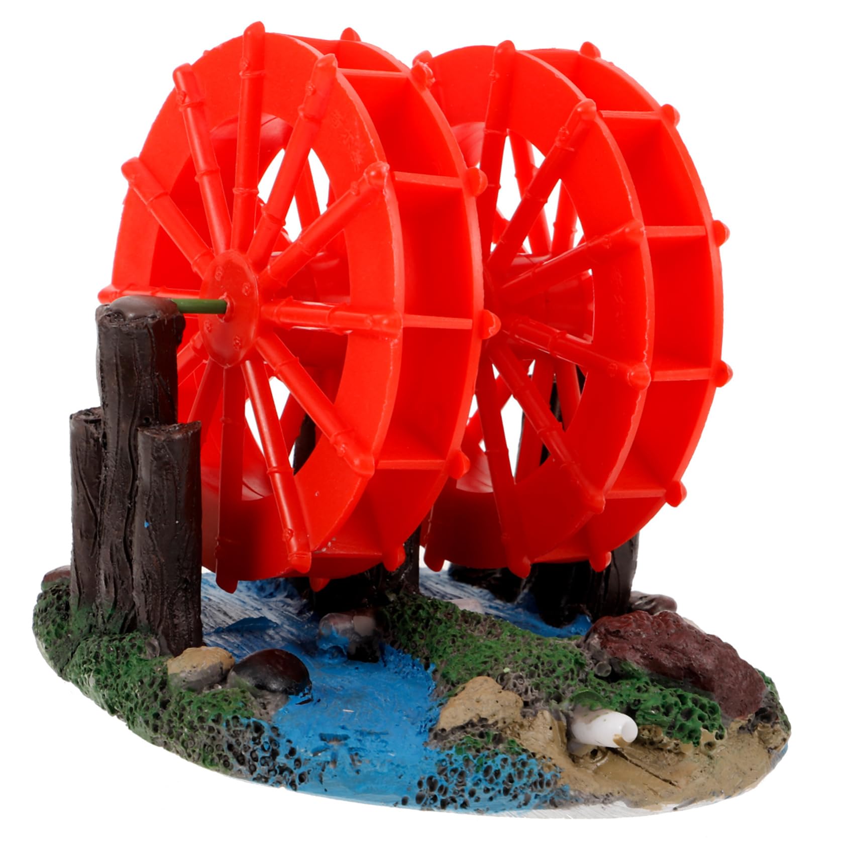 PRETYZOOM 3 Stück Windmühlen-Ornamente dekorativ Aquarium Dekoration aquariumdeko Naturstein Dekoration wasserwagen bastelset basteln Wasserrad für Aquarien Dekorationen für Aquarien Harz
