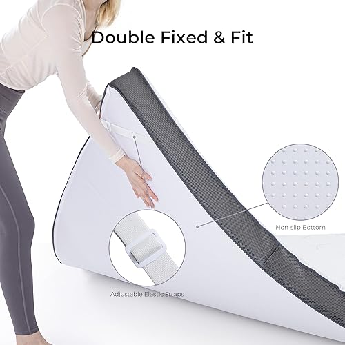 Miniatura 5 de LIKIMIO - Cubrecolchón de 4 pulgadas tamaño Twin XL, de espuma viscoelástica con infusión de gel y ventilación, con certificado CertiPUR-US,