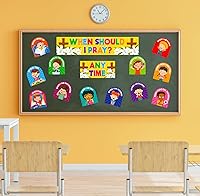 Vista 3 de FLYAB Juego de decoración de tablón de anuncios con texto en inglés «When Should I Pray» («When Should I Pray»)