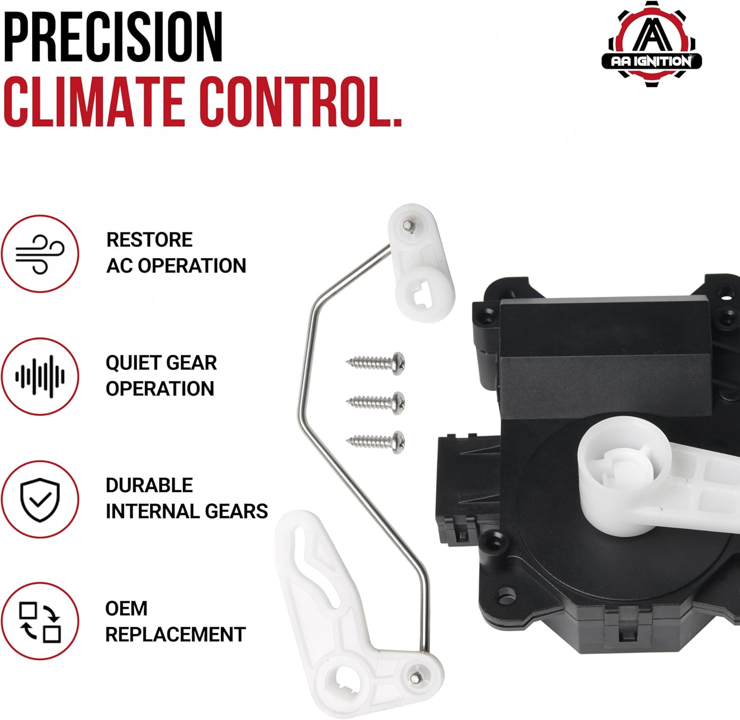Passenger Side HVAC Blend Door Actuator - Compatible with Ford, Lincoln - Edge, MKX - Air Door Actuator - Mode Door Actuator - Replaces 604-240, 7T4Z19E616C - Right Main - 2007-2015