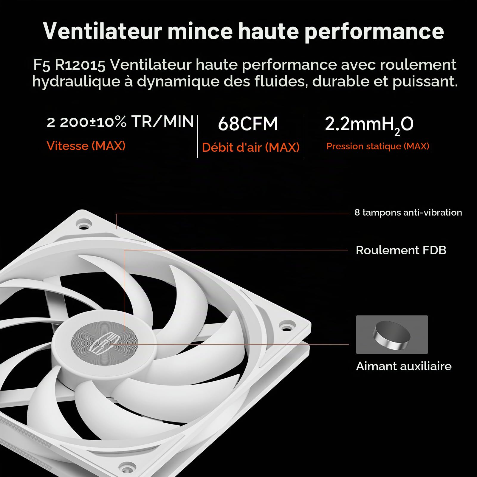 PCCOOLER CPS RC600-67 BK Refroidisseur CPU à profil bas