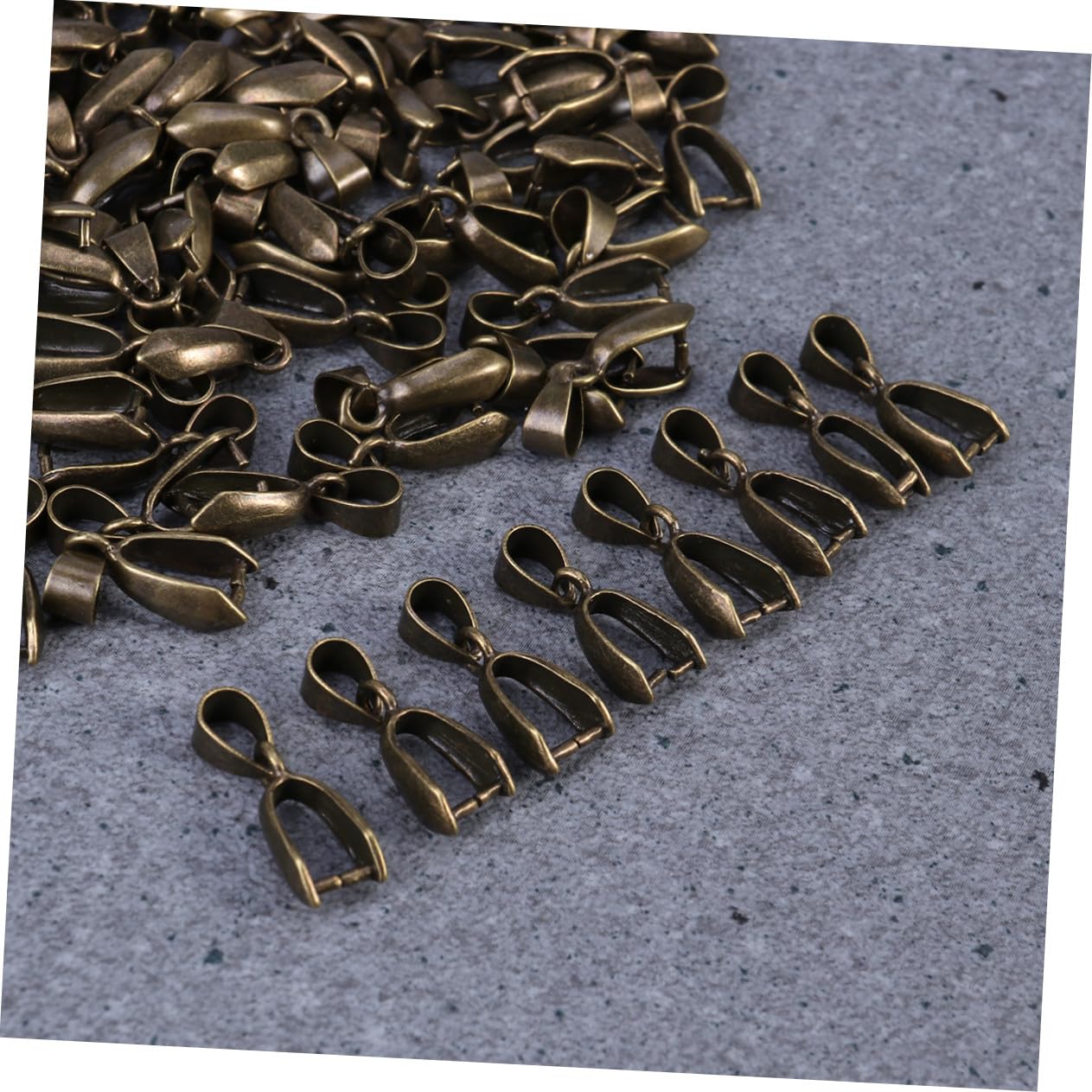 100piezas Hebilla de Semilla de Bronce Conector de Cuentas de Accesorio de Joyería para Colgar Colgantes Clip de Metal para Conector de Colgante