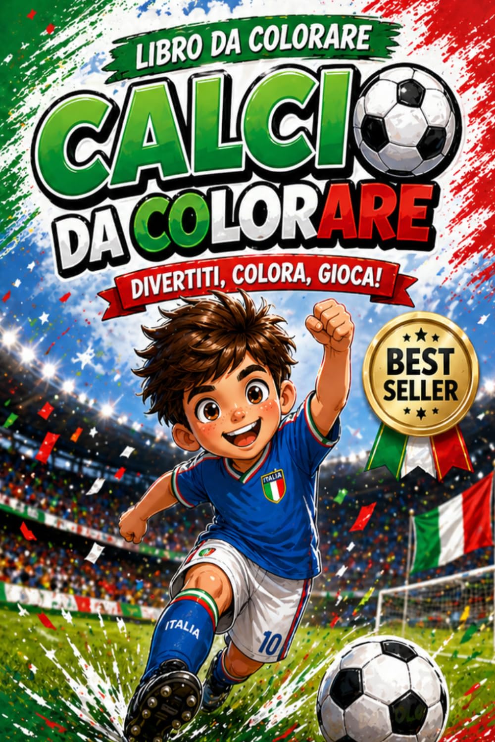 Calcio da colorare pee bambini 4-8 anni - Pocket Edition: Divertiti a colorare da vero campione del calcio