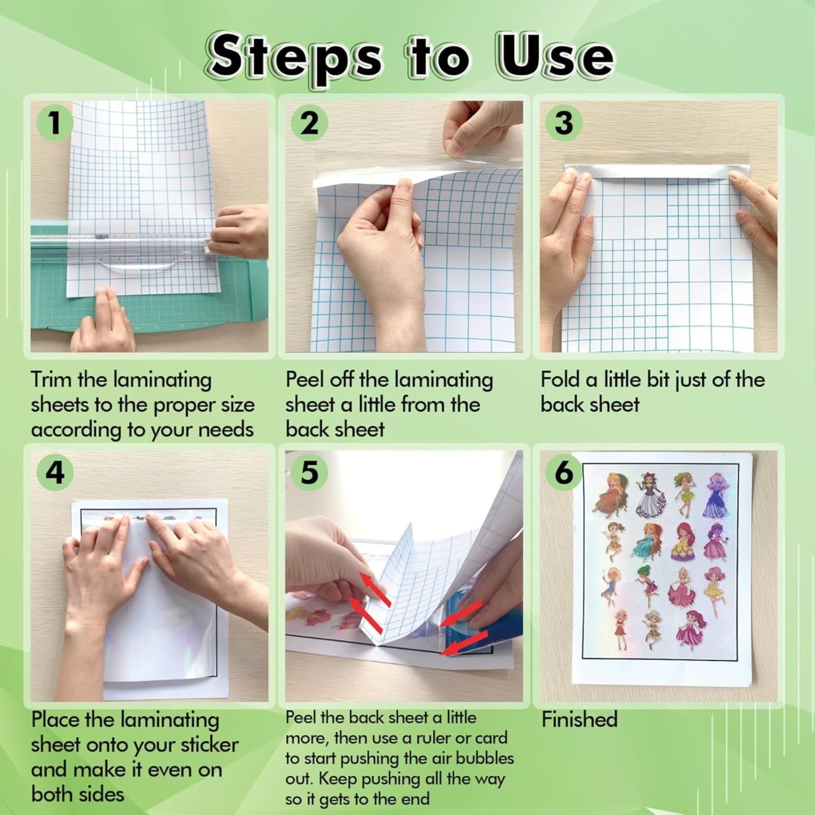 Self Adhesive Laminate Sheets - Waterproof & Easy Peel -3 Self Adhesive Laminate Sheets - Waterproof & Easy Peel -3