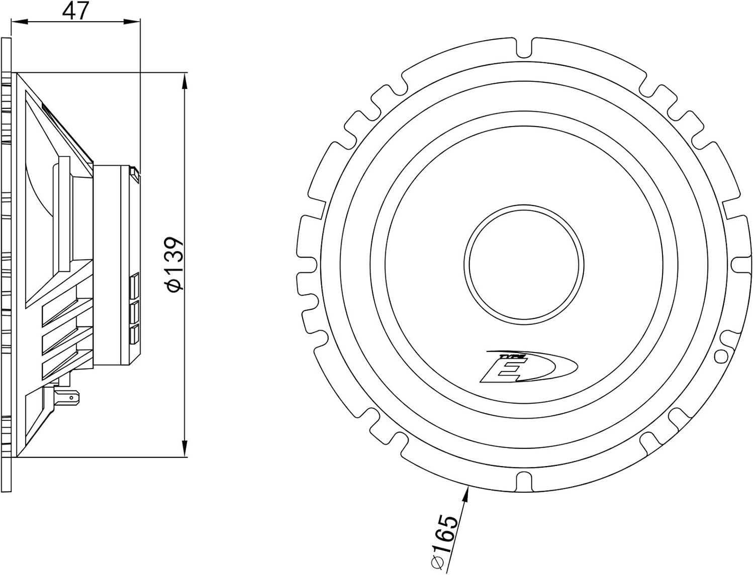 Alpine Electronics 2-Way Coaxial Speakers