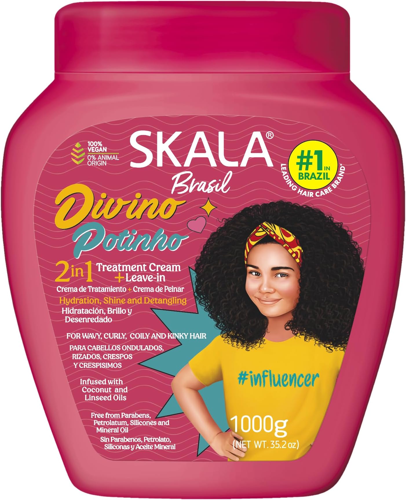 SKALA - Expert - Creme de Tratamento 2 em 1 Crespinho Divino 1 Kg - (Divine Little Curls 2 in 1 Treatment Cream Net 33.81 Oz)