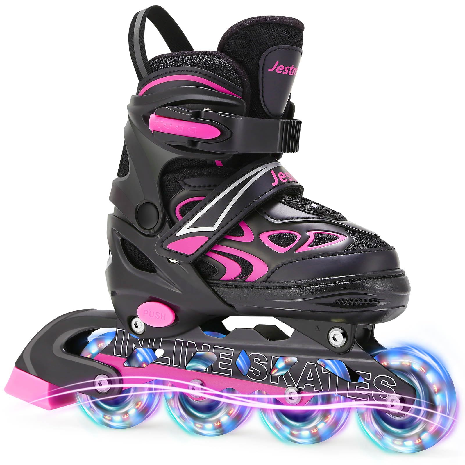 Pattini in Linea Bambina, pattini a rotelle regolabili per bambini ragazzi ragazze con ruote di illuminazione, pattini regolabili per principianti bambini
