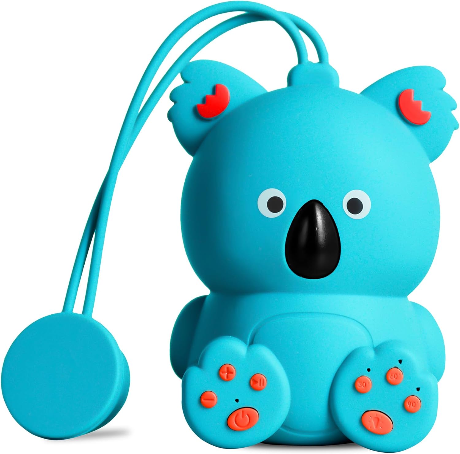 White Noise Machine Baby – Portable Baby Sleep Aid Koala with 12 Calming Sounds, Bluetooth Speaker, Night Light, Timer & Continuous Play (Blue)