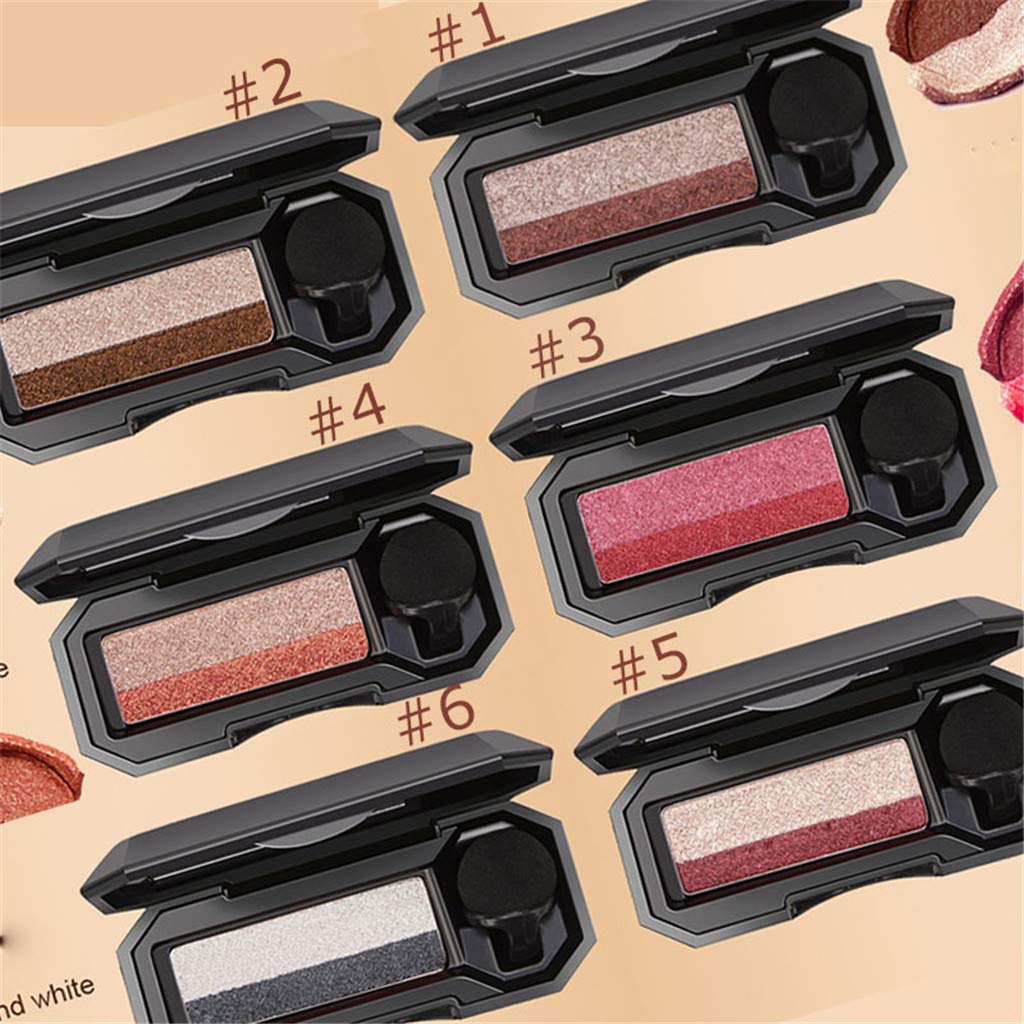 DNM Lidschatten Palette Zweifarbig – Funkelnd, Langanhaltend, Schonend, Für Freizeit & Party, Inkl. Applikator
